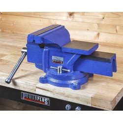 Bankschroef 200 mm. draaibare uitvoering met aambeeld Bankschroef 200 mm. draaibare uitvoering met aambeeld