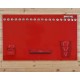 Gereedschapsbord rood 100 x 61 cm voor magnetisch gereedschap - Gereedschapbord.