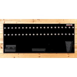 Gereedschapsbord zwart 150 x 61 cm inclusief magnetische haken en houders - Gereedschapbord.