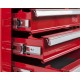Gereedschapswagenset rood 8 laden met quick lock