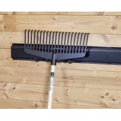 4-puntige wandhaak - 13 x 21 x 9 cm. tuingereedschap ophangen - opbergen - opbergsysteem - ophangsysteem  aan de muur.