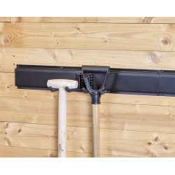 4-puntige wandhaak - 13 x 21 x 9 cm. tuingereedschap ophangen - opbergen - opbergsysteem - ophangsysteem  aan de muur.