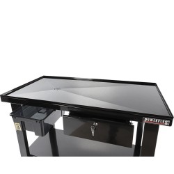 Demontagetafel, revisie- / montagetafel verrijdbaar 120 x 64 x 87 cm met olie opvangbak Demontagetafel, revisie- / montagetafel verrijdbaar 120 x 64 x 87 cm met olie opvangbak