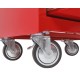 Gereedschapswagen rood 7 laden met quick lock snelsluiting - laag model