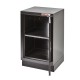 Werkplaatskast zwart met zwarte voet 48 x 46 x 84,4 cm met 1 deur