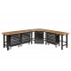 Werkplaatskast zwart met zwarte voet 48 x 46 x 84,4 cm met 1 deur