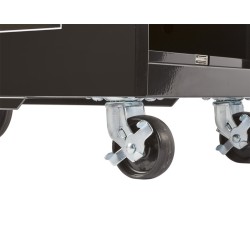 Kunststof zwenkwiel Ø  75 x 28 mm. met rem.