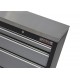 Werkbank set met metaal omkleed blad, werkplaatskast, gereedschapsbord, hoge kast, 3 x hangkast en 9 laden - 204 x 46 x 94,6 cm