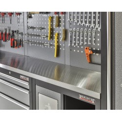 Met metaal omkleed blad 204 x 46 x 3,6 cm voor garageserie Met metaal omkleed blad 204 x 46 x 3,6 cm voor garageserie