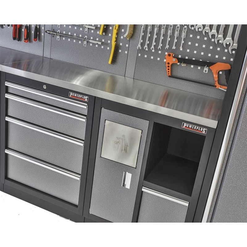 Met metaal omkleed blad 204 x 46 x 3,6 cm voor garageserie Met metaal omkleed blad 204 x 46 x 3,6 cm voor garageserie