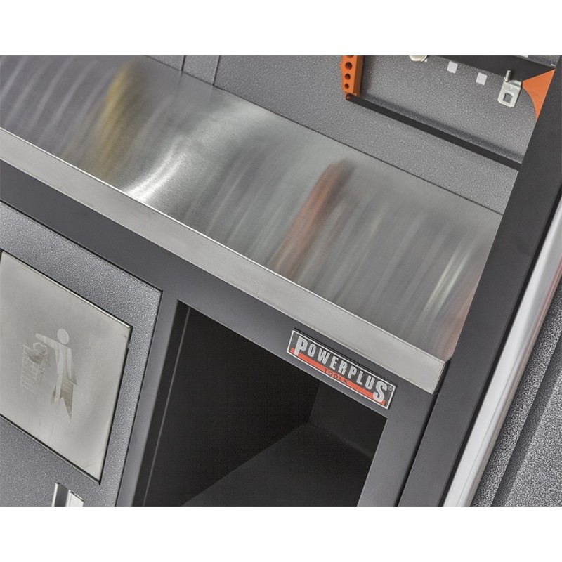 Met metaal omkleed blad 204 x 46 x 3,6 cm voor garageserie Met metaal omkleed blad 204 x 46 x 3,6 cm voor garageserie