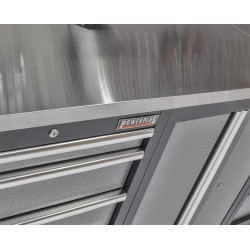 Met metaal omkleed blad 204 x 46 x 3,6 cm voor garageserie Met metaal omkleed blad 204 x 46 x 3,6 cm voor garageserie