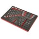 Gereedschapswagen rood met 6 gevulde laden - soft mat