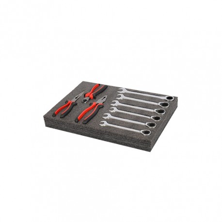 EPE foam mat type kaizen foam 43 x 29 x 5 cm. grijs/antraciet. 6 lagen